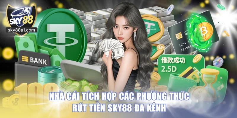 Nhà cái tích hợp các phương thức rút tiền SKY88 đa kênh