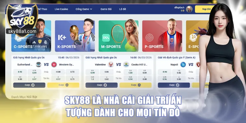 SKY88 là nhà cái giải trí ấn tượng dành cho mọi tín đồ